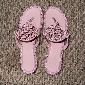 Tory Burch Bon Bon light pink rhinestone sandals size 9 *never worn before*